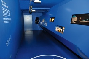  FarbgestaltungDie Farbgestaltung im Brennpunkt ° hat einen besonderen Stellenwert. Die einzelnen Ausstellungsräume sind entsprechend der Temperatur-Farbenskala von heiß (= rot) bis kalt (= blau) gestaltet 