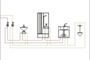  Schleifen-Ringleitungsinstallation ohne Zirkulation 