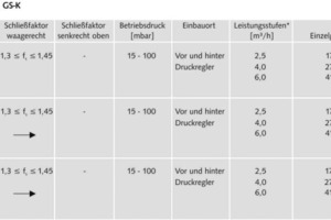  Übersicht Gas-Zählerarmaturen mit integrierten Gas-Strömungswächtern 