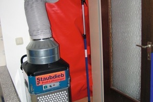  Staubschutzgerät und StaubschutztürStaubschutz bietet komplett staubfreie Nebenräume und begeistert Kunden 