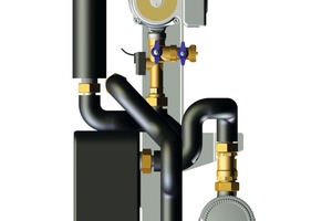  Die auf den Speicher abgestimmte solare Übergabestation „SLRH“mit drehzahlgeregelten Hocheffizienzpumpen der Energieklasse A 