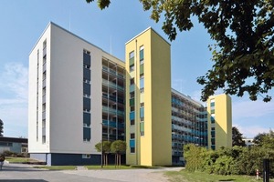  Altersgerecht saniertAußenansicht Gebäudekomplex mit 63 Wohneinheiten, Projekt „Wohn- Fortschritt“ (DOGEWO 21) 