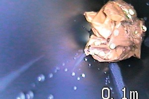  KlebebandKlebebandknäuel in Abgasleitungen mit Inspektionskamera festgestellt 