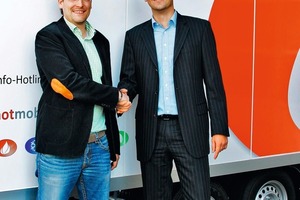  Reto Brütsch, technischer Geschäftsführer von Hotmobil Deutschland und Björn Borst, Centermanager von Primagas, sind Initiatoren der Kooperation 