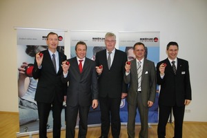  Erfolgreiche Partner (v.l.n.r.): Sten Daungaard (Geschäftsführer Brötje), Michael Hardemann (Cordes &amp; Graefe), Heinz-Otto Lütgehetmann (Pfeiffer &amp; May), Marc Oliver König und Burkhard Maier (beide Brötje) 