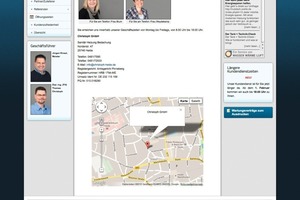 KontaktseiteEine ansprechende und persönlich gestaltete Kontaktseite regt die Kunden zu Anfragen an 