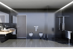  Mit der neuen „Plancofix“ Bodenablaufpumpe kommen modernes Design und neue Bewegungsfreiheit ins sanierte Bad 