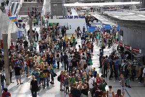  Die Messe Leipzig war gut besucht. 