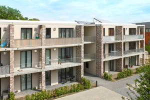  Das Kubox-Quartier umfasst drei Häuser mit insgesamt 102 Wohnungen und wird von einer Wärmepumpen-Kaskade aus dem Hause MHG mit Wärme versorgt. 