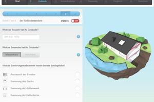  Der Haus-Konfigurator auf www.effizienzhaus-online.de führt Hausbesitzer Schritt für Schritt zur passenden Sanierung. 