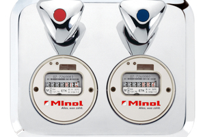 Alle Wasserzähler „Minomess micro“ – auch hier im Wasserzählerblock „Minoblock micro“ – werden mit Rückflussverhinderer ausgeliefert.  