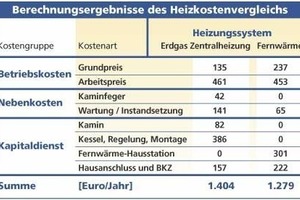  Kapitaldienst, Nebenkosten und BetriebskostenDeutliche Unterschiede zwischen Erdgas und Fernwärme 