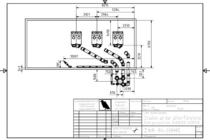  Die Platzierung der Kessel und ihre Anbindung an die Abgasanlage gehen aus dieser Zeichnung hervor. 