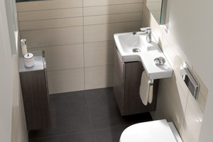  Problemlöser fürs kleine Bad:Unterschrank für Waschtisch „Subway 2.0“ und WC-Sitz „Subway 2.0“. 