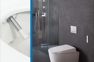  Das Dusch-WC „AquaClean Sela“ reinigt den Intimbereich auf Knopfdruck mit warmem Wasser. 
