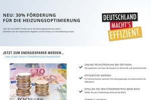  Auszug der Startseite  von www.heizungsförderung.de 