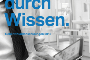  Die neue Geberit Seminarbroschüre „Mehrwert durch Wissen – Geberit Kundenschulung 2013“. 