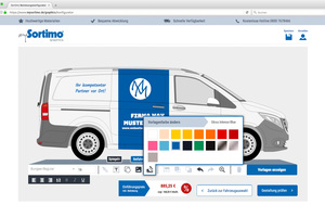  "mySortimo graphics": Einfache und intuitive Bedienung durch professionelle Designvorlagen.  