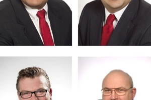  Die neuen Ansprechpartner der Windhager-Kunden in Süddeutschland: Suresh Jit (links oben), Johann Fischer (rechts oben), Florian Haban (links unten) und Uwe Neuendorf (rechts unten). 